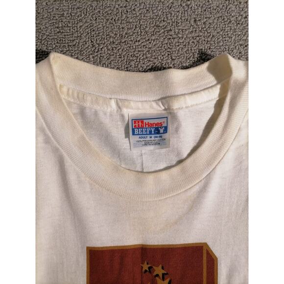 Hanes BEEFY-T Single Stich M Male Shirt White 1996 Atlanta Olympic Park - Picture 5 of 12